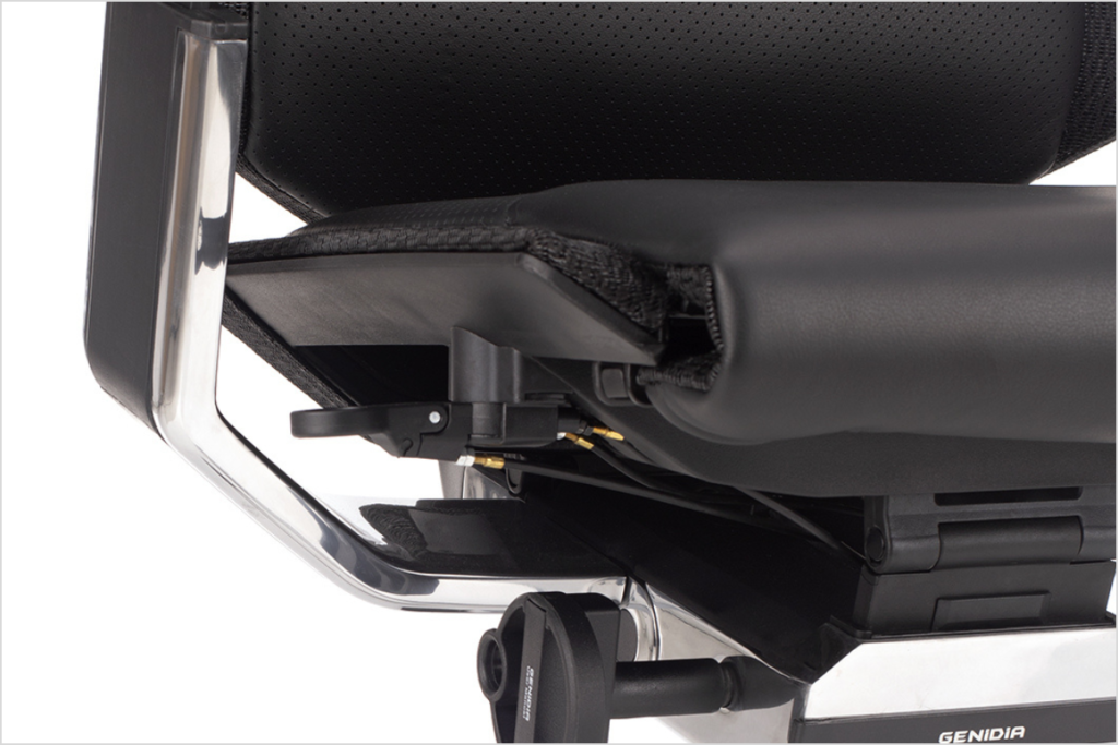 podnozje stola genidia v črnemu usnju