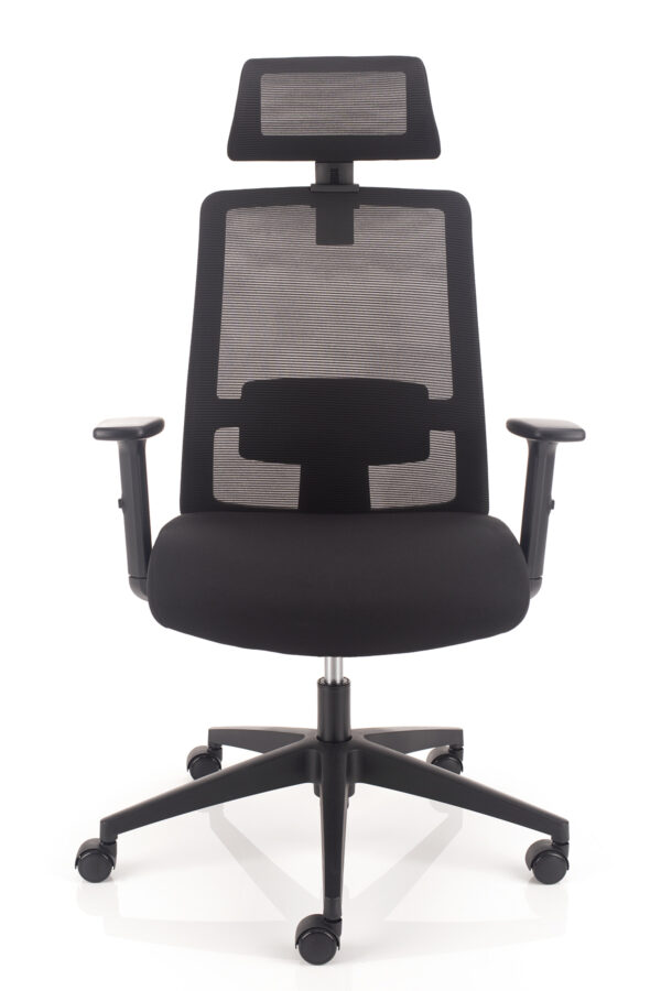 Poceni pisarniski stol Noobie črne barve