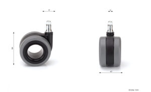 dimenzije supljeg kotaca za stolice