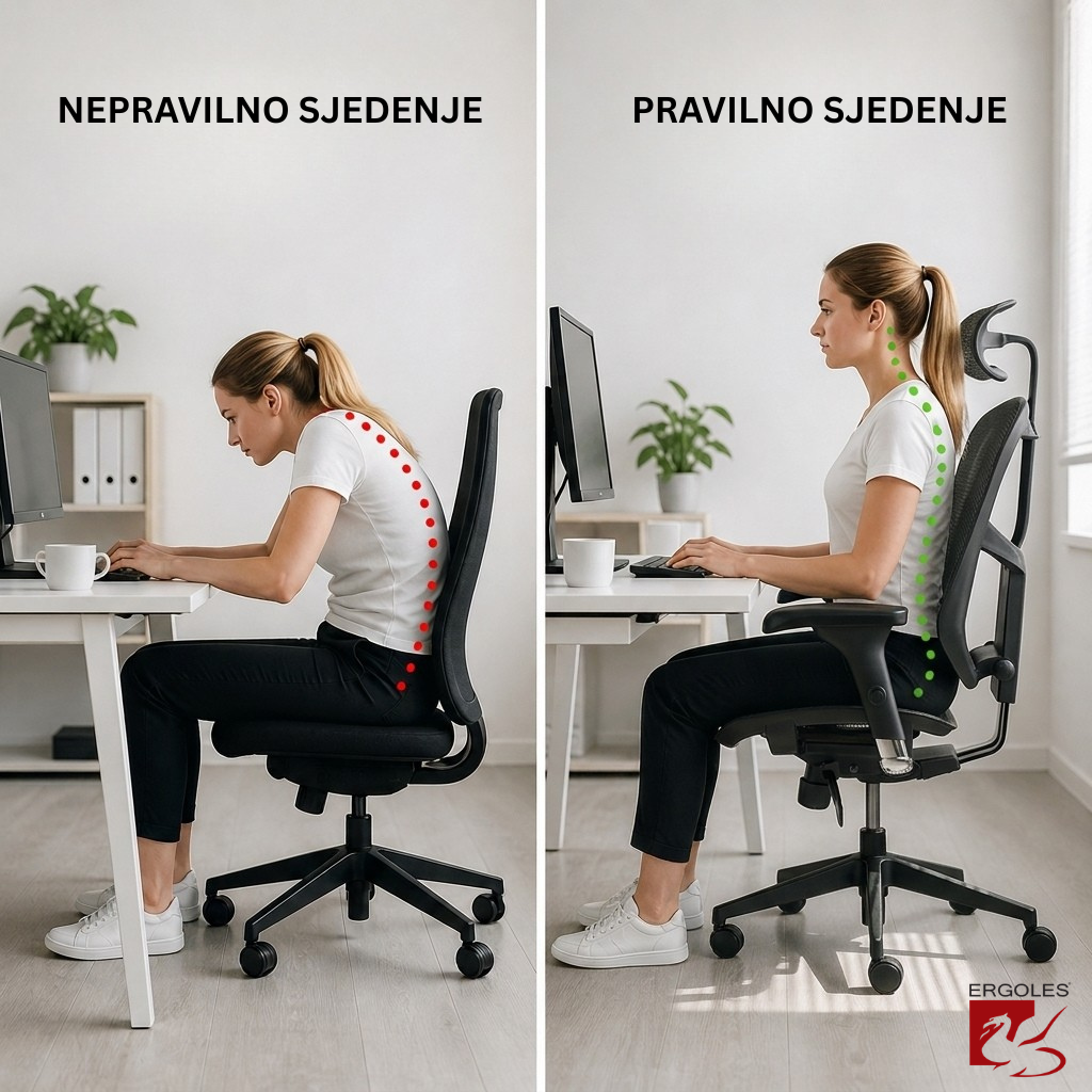 kako pravilno sjediti bez bolova